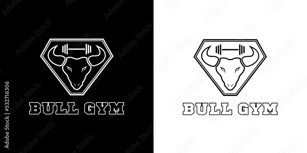 Emblem of Bull Gym Logo Emblem of Bull Gym Logo