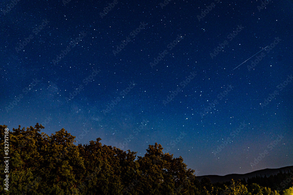 Night sky in macasca, croatia.