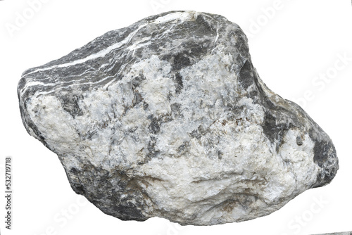 Valokuva Large grey rock boulder cut out and isolated on a white background, png stock ph