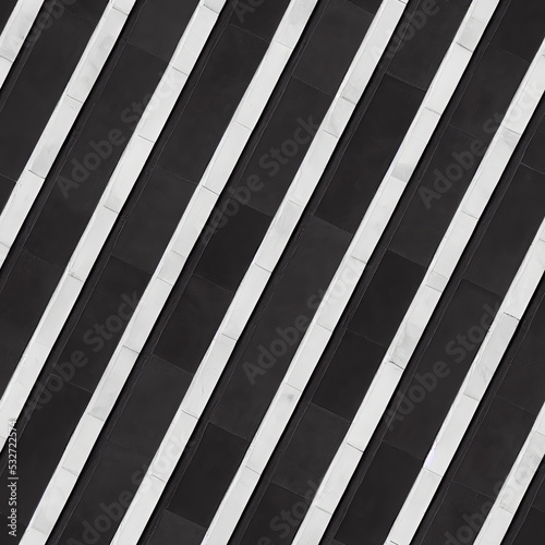 Seamless Black and White Lines Pattern. Psychedelic Art Mosaic. Stripe and Square Texture