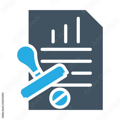 Stamp Document Vector Icon which is suitable for commercial work and easily modify or edit it
