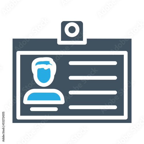 Employee Identity Vector Icon which is suitable for commercial work and easily modify or edit it 