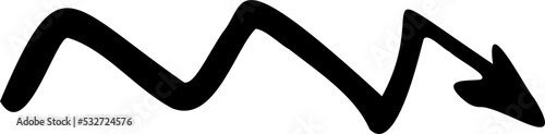 Black arrow, great design for any purposes. Line drawing. Illustration for web design. Computer interface. Template design. Business concept. Website banner.