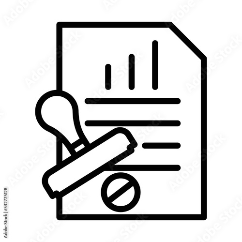 Stamp Document Vector Icon which is suitable for commercial work and easily modify or edit it

