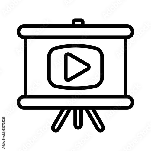 Online youtube course Vector Icon which is suitable for commercial work and easily modify or edit it

