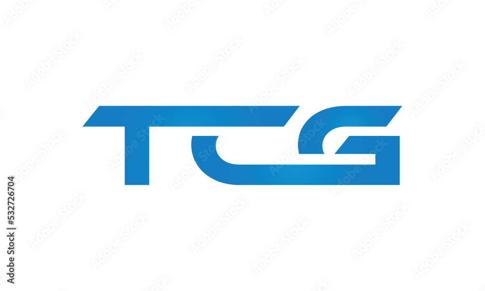TCG monogram linked letters, creative typography logo icon TCG monogram linked letters, creative typography logo icon