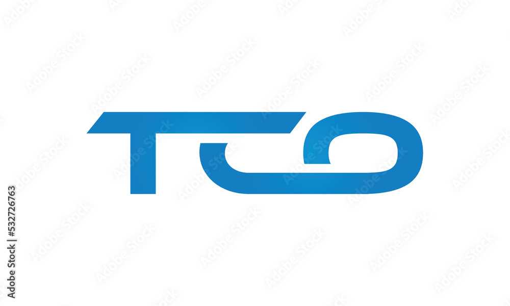 TCO monogram linked letters, creative typography logo icon TCO monogram linked letters, creative typography logo icon