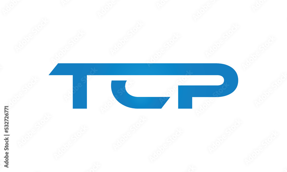TCP monogram linked letters, creative typography logo icon TCP monogram linked letters, creative typography logo icon