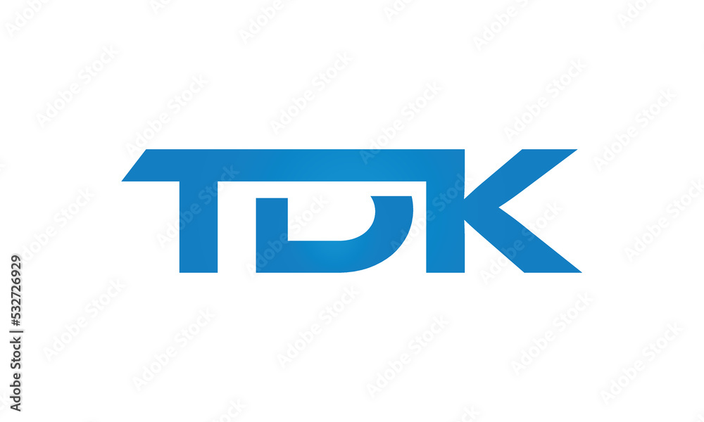 TDK monogram linked letters, creative typography logo icon TDK monogram linked letters, creative typography logo icon