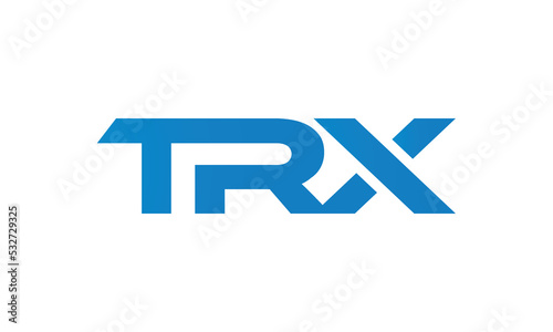 TRX letters Joined logo design connect letters with chin logo logotype icon concept	
