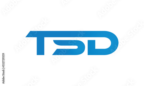 TSD letters Joined logo design connect letters with chin logo logotype icon concept 