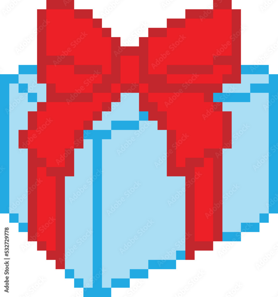 Fototapeta premium Christmas icon set pixel art vector illustration.