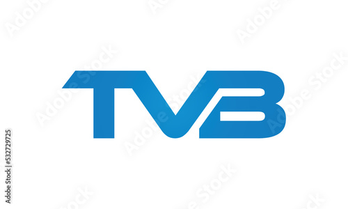 TVB letters Joined logo design connect letters with chin logo logotype icon concept 