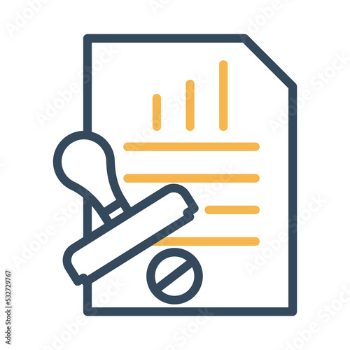 Stamp Document Vector Icon which is suitable for commercial work and easily modify or edit it
