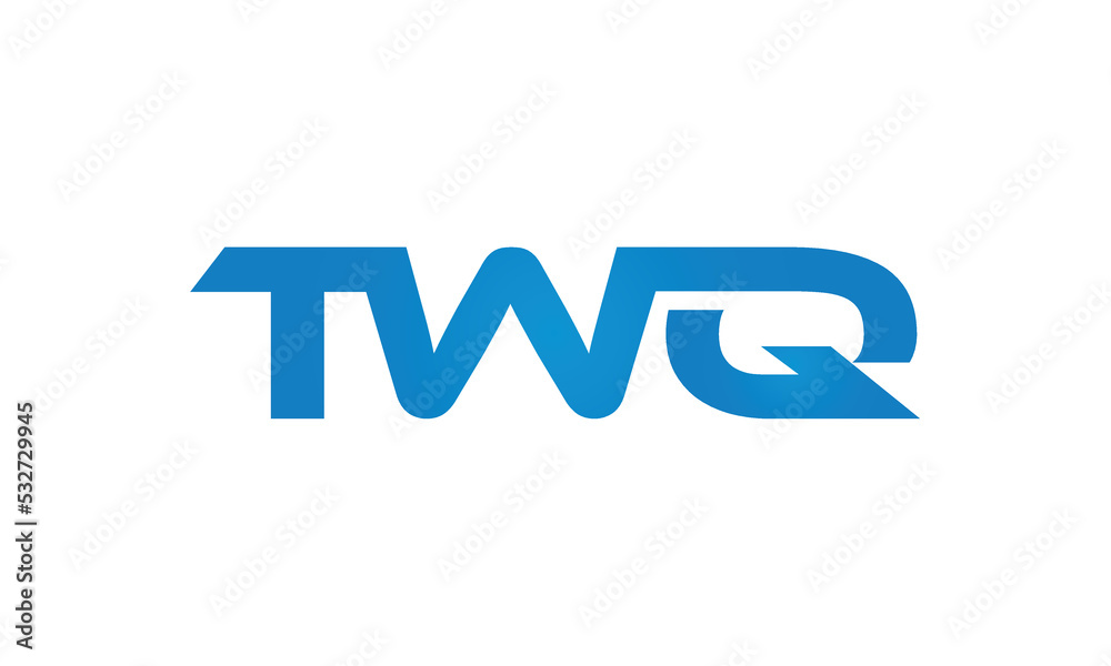 TWQ letters Joined logo design connect letters with chin logo logotype icon concept	
