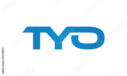 TYO letters Joined logo design connect letters with chin logo logotype icon concept	
 photo