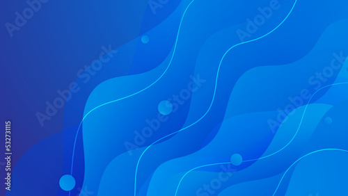 Paper layer circle blue abstract background. Curves and lines use for banner, cover, poster, wallpaper, design with space for text.
