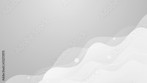 Abstract white and gray gradient wave lines background. Halftone waves design background.