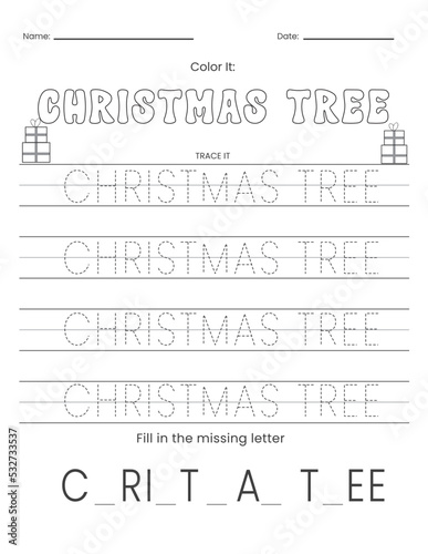 Christmas Tracing Words