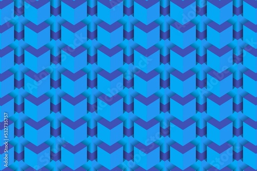 3d Blue Cubes Pattern Wallpaper Background