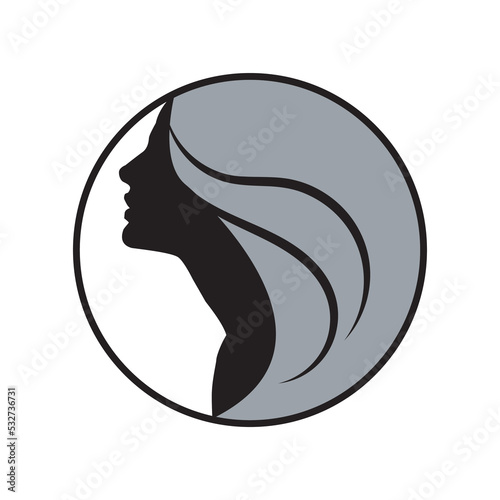 hair and beauty salon logo icon symbol sign vector illustration logo template Isolated for any purpose
