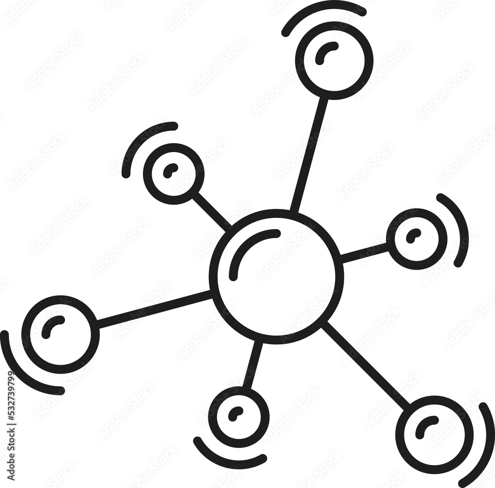 Atom or DNA chromosome molecule chemistry icon Atom or DNA chromosome molecule chemistry icon