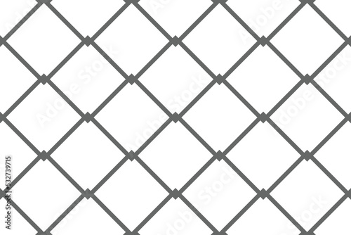 Fence and net seamless pattern background. Vector illustration isolated on white background