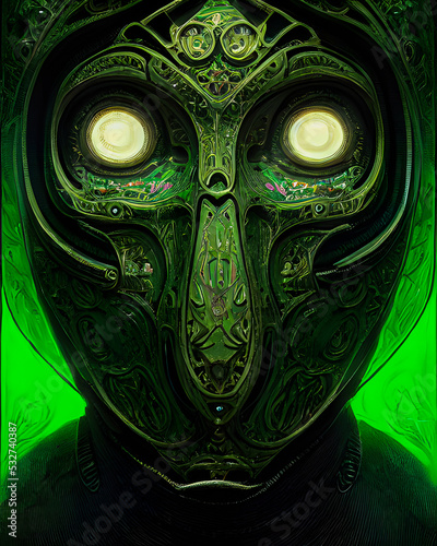 Artistic concept painting of a beautiful mask background 3d illustration.