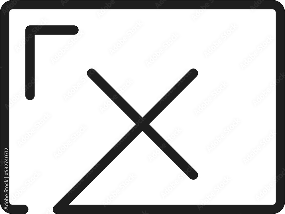Document with cross sign isolated videocall file Document with cross sign isolated videocall file