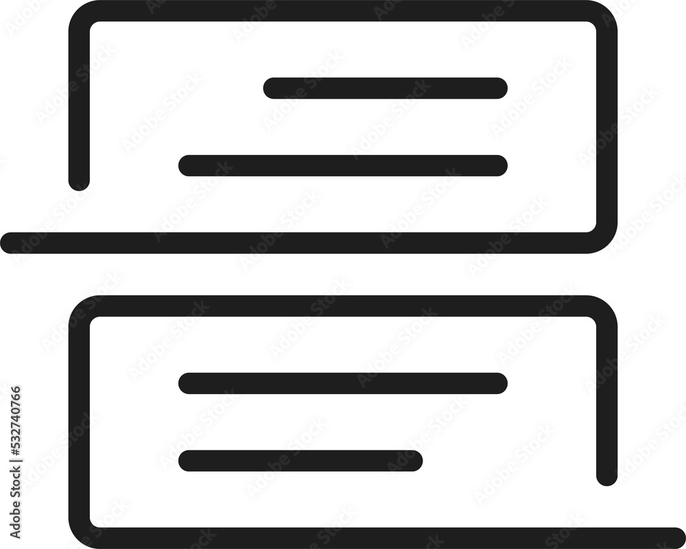 Outline folders and video call sign, files button Outline folders and video call sign, files button