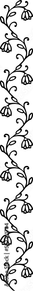 Divider line separator isolated floral ornament Divider line separator isolated floral ornament