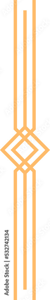 Fototapeta premium Art nouveau deco divider gold border separator