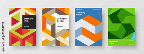 Free Download Vivid banner design vector illustration set. Simple geometric pattern brochure concept bundle. - GFXLoad