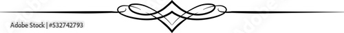 Text separator isolated line with elegant ornament