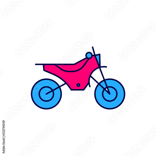 Filled outline Mountain bike icon isolated on white background. Vector