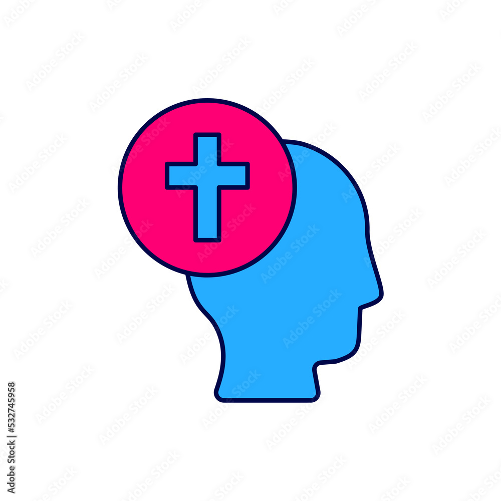 Filled outline Priest icon isolated on white background. Vector Filled outline Priest icon isolated on white background. Vector