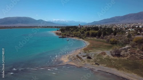 Wallpaper Mural Top View Of The Coast Famous Issyk Kul Lake In Kyrgyzstan Torontodigital.ca