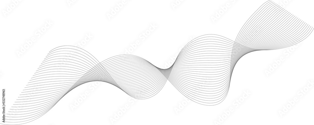 Wave line. Element design wavy stripe