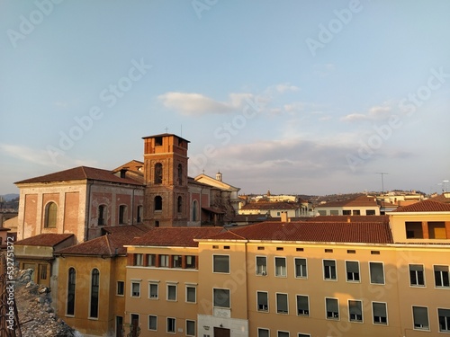 View of Verona city center from amphitheater Arena , Italy