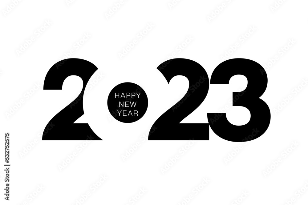 2023 Happy New Year text design. 2023 for brochure design template, card, banner. Happy New Year 2023 isolated on white background. Vector stock illustration. 2023 Happy New Year text design. 2023 for brochure design template, card, banner. Happy New Year 2023 isolated on white background. Vector stock illustration.