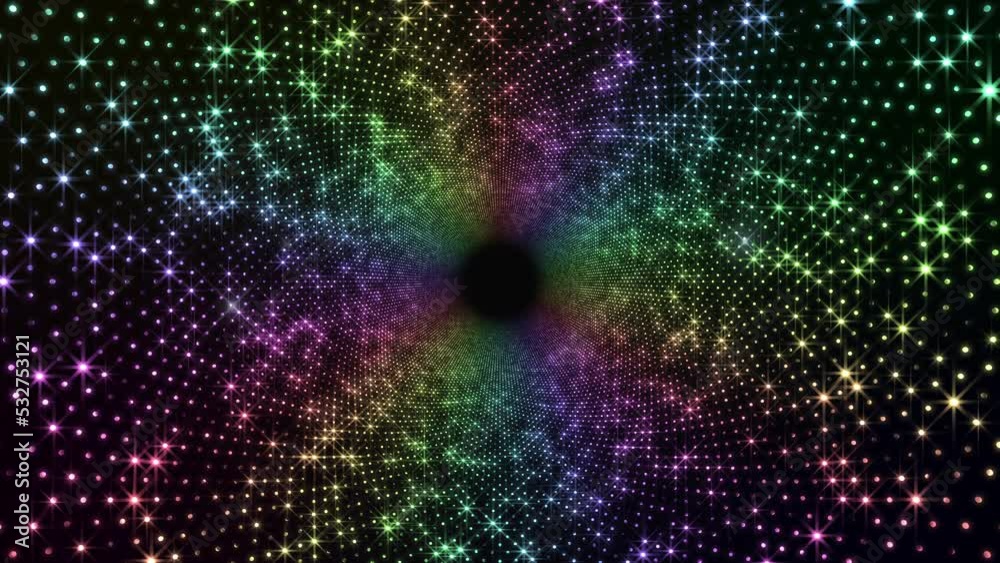Neon Tunnel Led Lights Sci Fi Futuristic Glowing Dot Dark space CG background Neon Tunnel Led Lights Sci Fi Futuristic Glowing Dot Dark space CG background