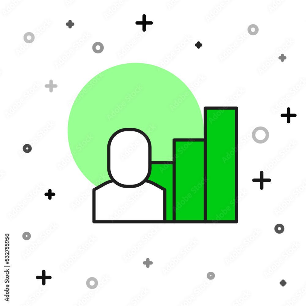 Filled outline Productive human icon isolated on white background. Idea work, success, productivity, vision and efficiency concept. Vector Filled outline Productive human icon isolated on white background. Idea work, success, productivity, vision and efficiency concept. Vector
