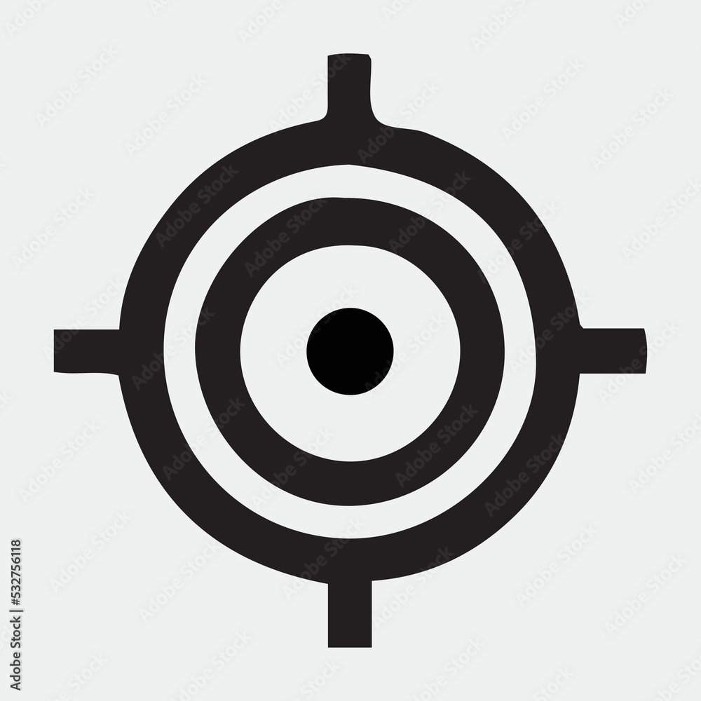 Center focus target icon. Vector illustration, flat design. Center focus target icon. Vector illustration, flat design.