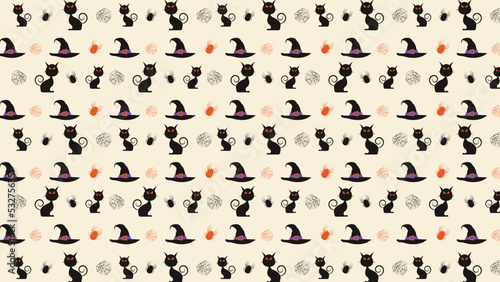 Halloween vector seamless pattern Background