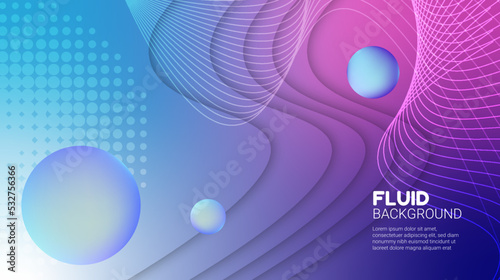 Modern Trendy fluid gradient background, colorful abstract liquid 3d shapes. Futuristic design wallpaper for banner, poster, cover, flyer, presentation, advertising, landing page