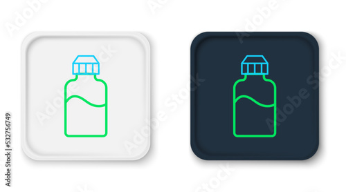 Line Vape liquid bottle for electronic cigarettes icon isolated on white background. Colorful outline concept. Vector