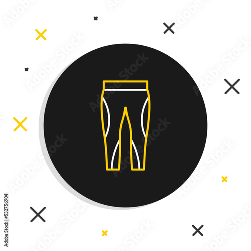Line Leggings icon isolated on white background. Colorful outline concept. Vector