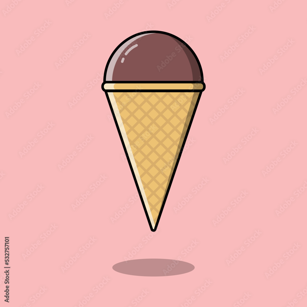 Illustration vector graphiac of fresh chocolate ice cream. Perfect for ice cream product, etc. Illustration vector graphiac of fresh chocolate ice cream. Perfect for ice cream product, etc.