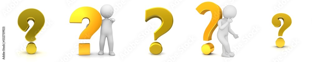 Golden question marks