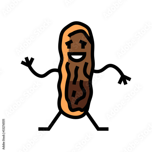 eclair dessert character color icon vector. eclair dessert character sign. isolated symbol illustration